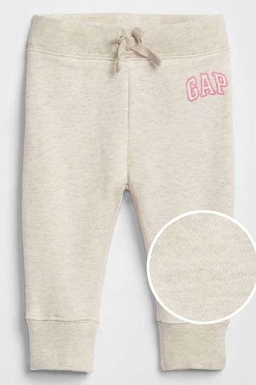 Gap Cream Logo Fleece Trousers (Newborn - 6yrs)