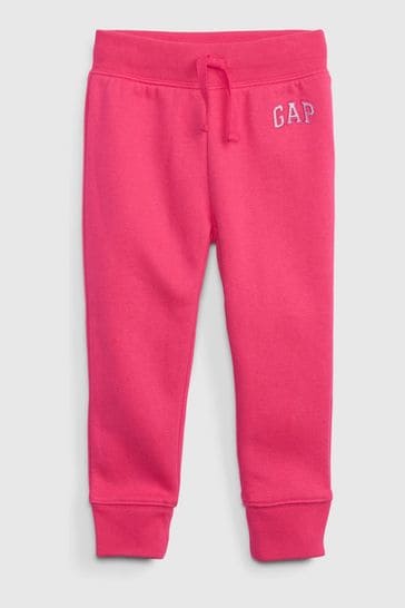 Gap Pink Logo Fleece Trousers (Newborn - 6yrs)