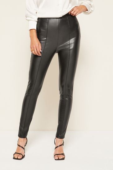 Friends Like These Black High Waisted Faux Leather Legging