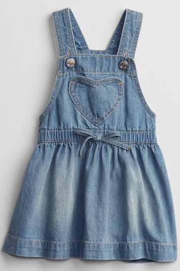 Buy Gap Blue Bow Detail Denim Dress from Next Luxembourg