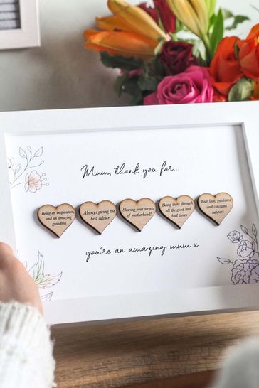 Personalised Reasons I Love You Hearts A5 Frame by No Ordinary Gift