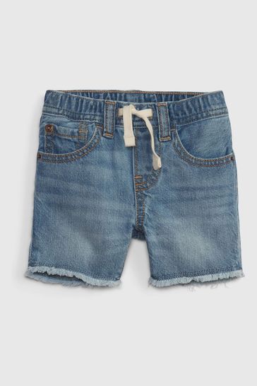 Buy Gap Blue Baby Pull On Denim Shorts with Washwell from Next