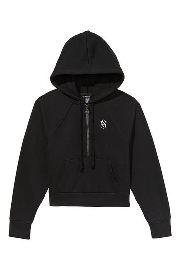 Buy Victoria s Secret Cotton Fleece Half Zip Hoodie from Next