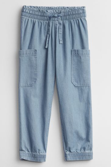 Utility joggers in chambray store
