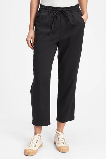 Gap Black Easy Straight Pull-On Trousers