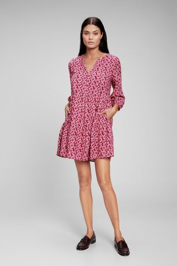 Gap Pink Tiered Mini Dress