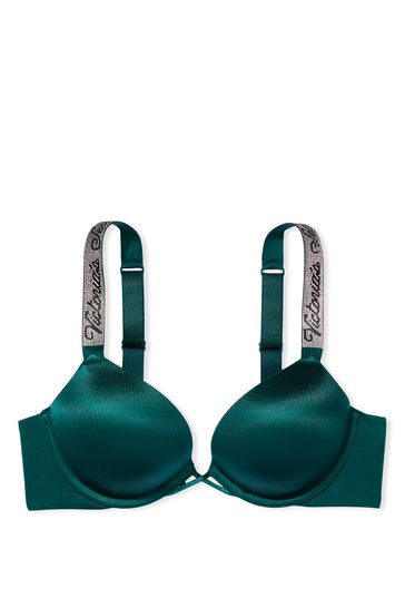 Buy Victoria's Secret Black Ivy Green Smooth Shine Strap Add 2 Cups Push Up  Bombshell Bra from Next Luxembourg