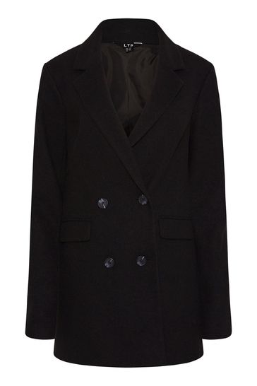 Buy Long Tall Sally Black Double Breasted Cosy Jacket from Next