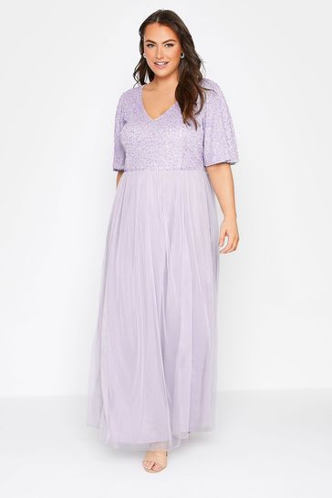 Plus size embellished maxi sale dress