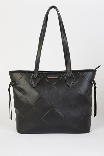 Buy Lipsy Black Quilted Shopper Tote Bag from Next Luxembourg
