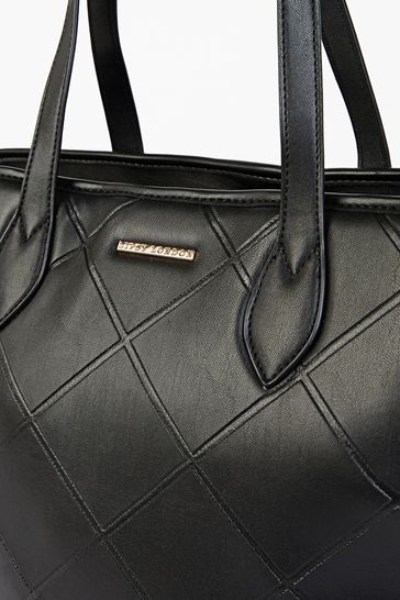 Black quilted tote online
