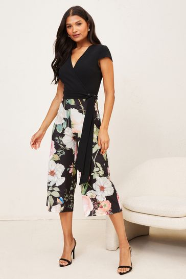 Lipsy lily print culotte jumpsuit deals