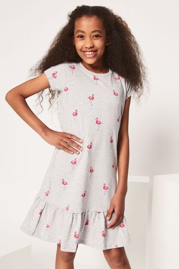 Buy Harry Bear Grey Flamingo Dress from Next Luxembourg