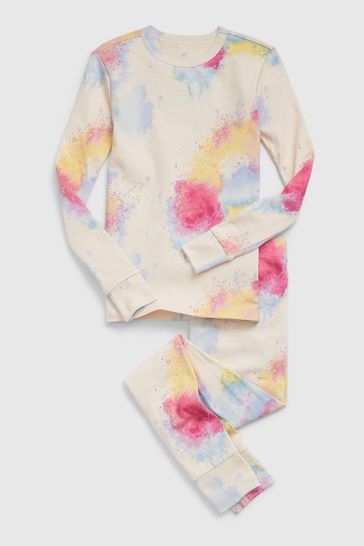 Gap Multi Tie Dye 100% Organic Cotton Print Pyjama Set - Kids