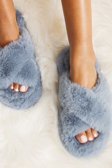 Lipsy cross strap slipper sales
