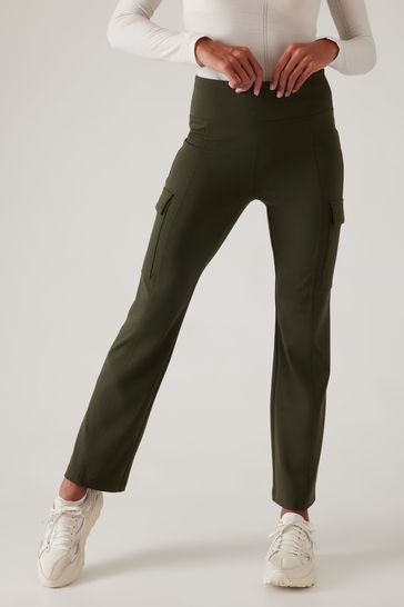 Buy Athleta Green Delancey Straight Cargo Trousers from Next Hungary
