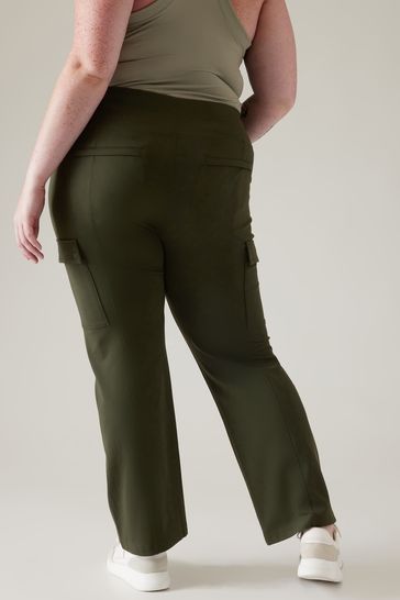 Buy Athleta Green Delancey Straight Cargo Trousers from Next Hungary