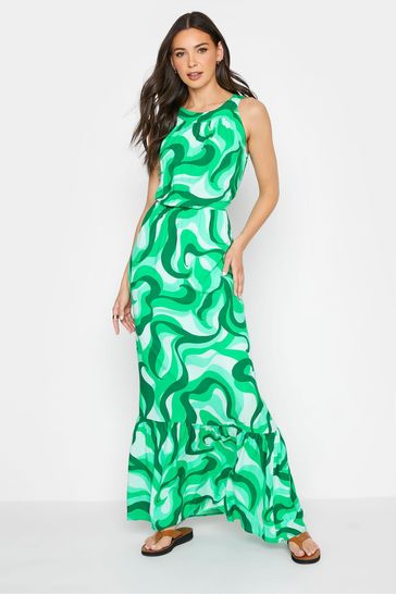 Long Tall Sally Green Swirl Print Maxi Dress