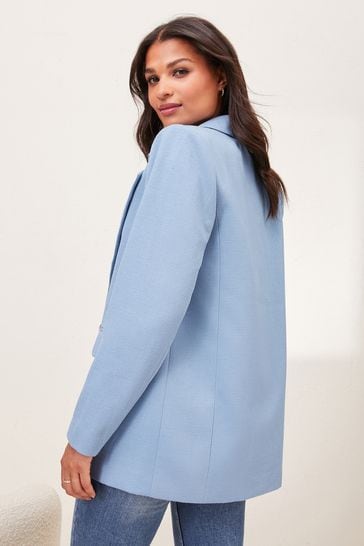 Blue longline outlet blazer