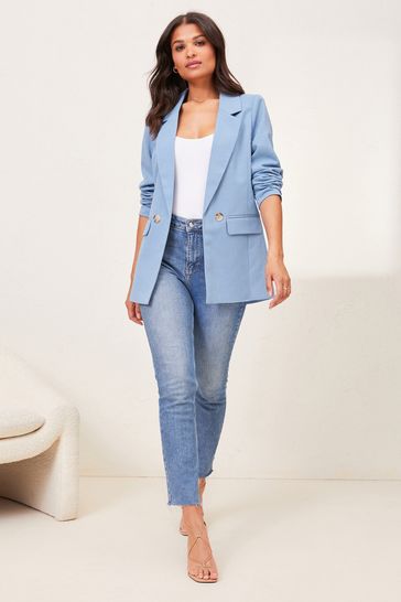 Blue longline top blazer