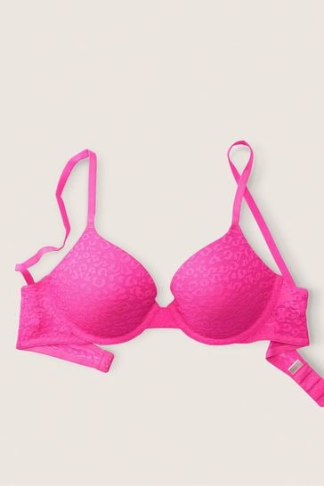 Buy Victoria's Secret PINK Atomic Pink Lace Lightly Lined T-Shirt Bra from  Next Luxembourg