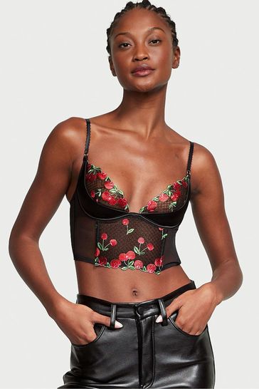 Buy Victoria's Secret Quarter Cup Embroidered Corset Bra Top from the Laura  Ashley online shop