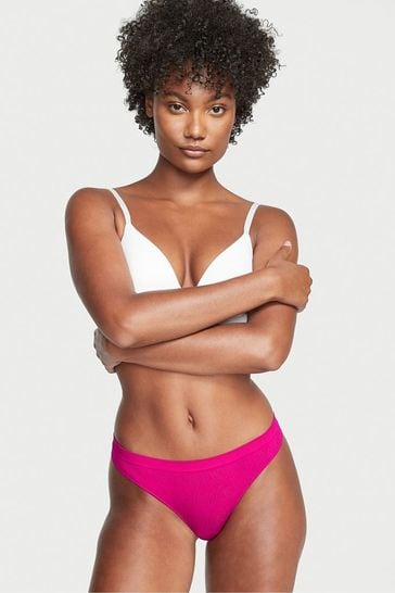 Buy Victoria's Secret Wicked Rose Pink Seamless Thong Knickers