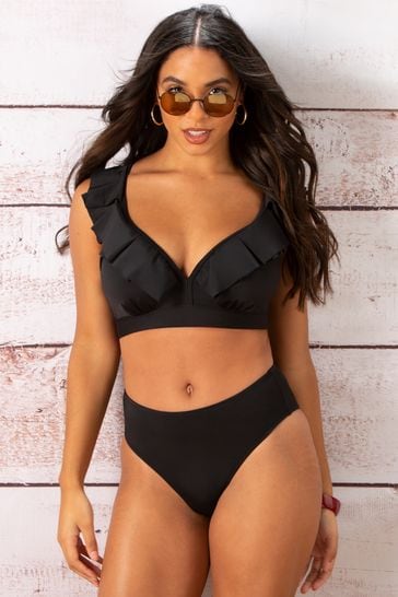 Buy Pour Moi Black Halter Space Bikini Top from Next Luxembourg