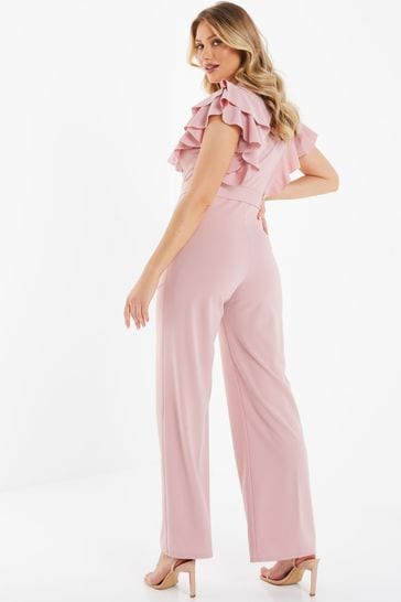 Quiz ruffle jumpsuit top