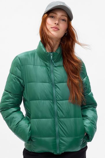Gap green puffer discount jacket
