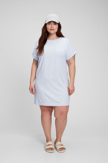 Gap Blue Pocket T-Shirt Dress