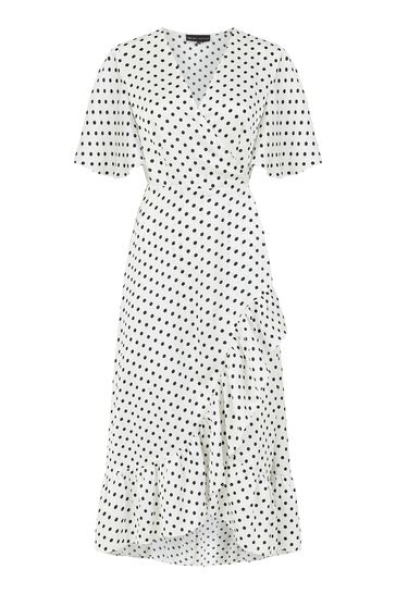 Buy Mela Polka Dot Wrap Dress from Next 