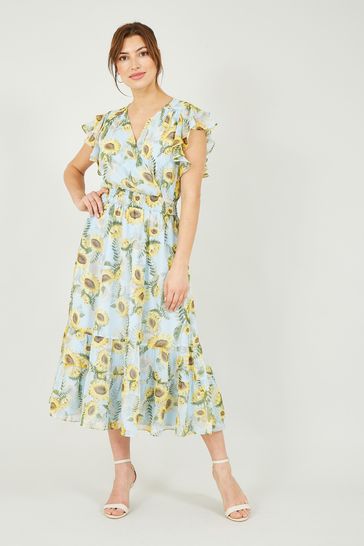 Blue shop sunflower dress