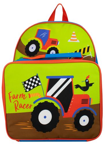 Harry Bear Blue Tractor Boys Backpack