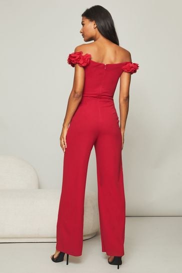 Buy Lipsy Red Flower Trim Jumpsuit from Next Lithuania