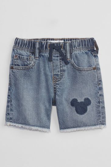 Buy Gap Disney Mickey Mouse Denim Pull-On Shorts - Baby from the Next UK online shop