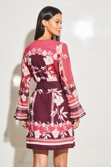 Lipsy embroidered long sleeve shift dress online