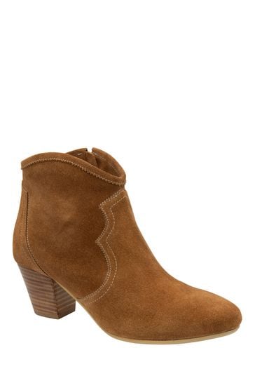 Ravel Brown Western Style Ankle Boot