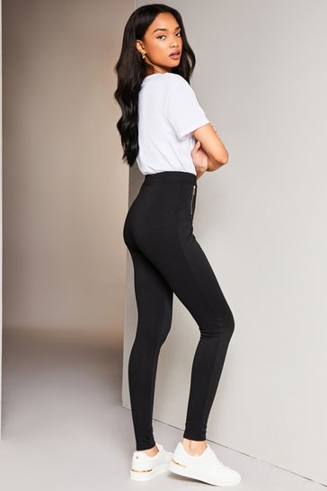 Buy Lipsy Black Zip Front Legging from Next Luxembourg