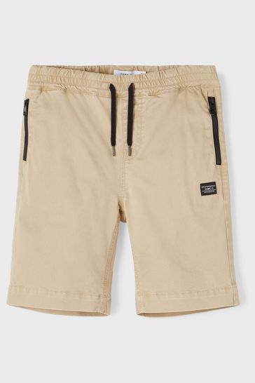 Buy Name It Neutral Woven Cargo Shorts With Adjustable Waist from