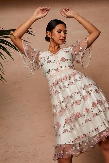 Buy Chi Chi London V Neck Floral Lace Midi Dress from Next USA