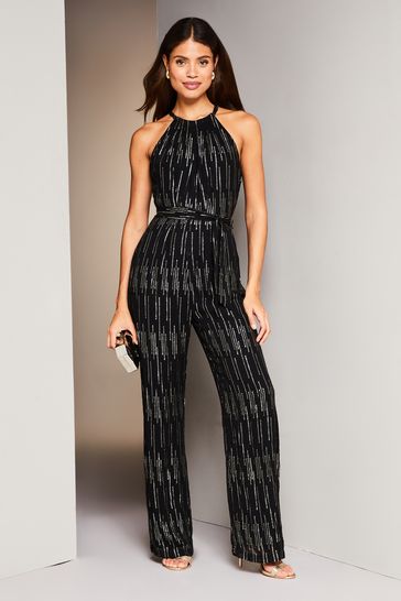 Lipsy halter neck jumpsuit sales