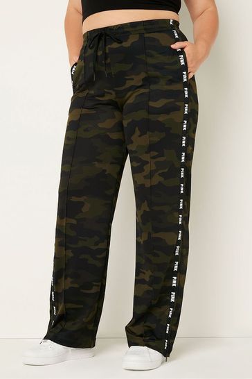 Buy Victoria s Secret PINK Garden Moss Camo Wide Leg Full Length