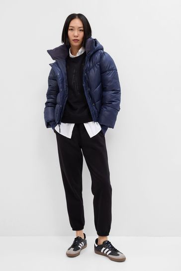 Gap Blue ColdControl Max Cropped Puffer Coat