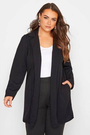 Black plain best sale blazer