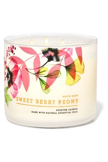Bath & Body Works Sweet Berry Peony Sweet Berry Peony 3-Wick Candle 14.5 oz / 411 g
