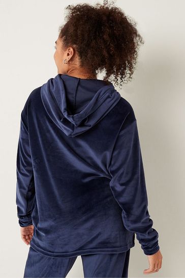 Blue velvet hoodie online