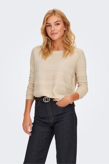ONLY Beige Textured Knitted Top