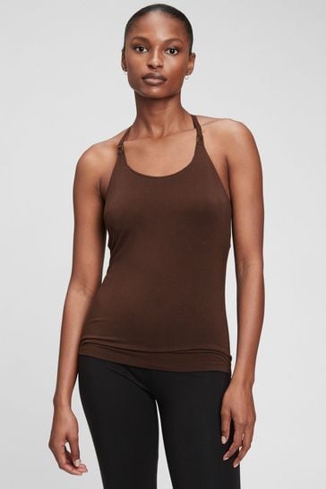 Gap Brown Maternidad Enfermería Halterneck Cami Top