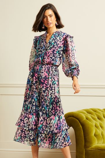 Chiffon discount rainbow dress